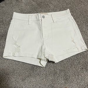 Hollister High Rise White Shorts